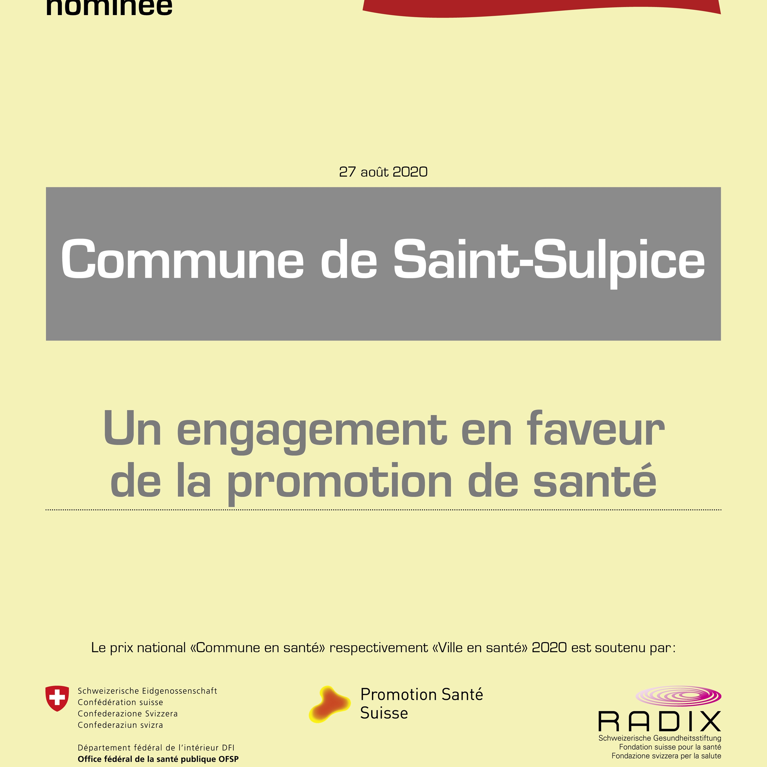 Gg Nomination 2020 Saint Sulpice